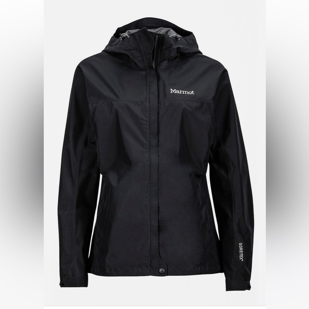 Women's Black Marmot Gore-Tex Minimalist Rain Jacket